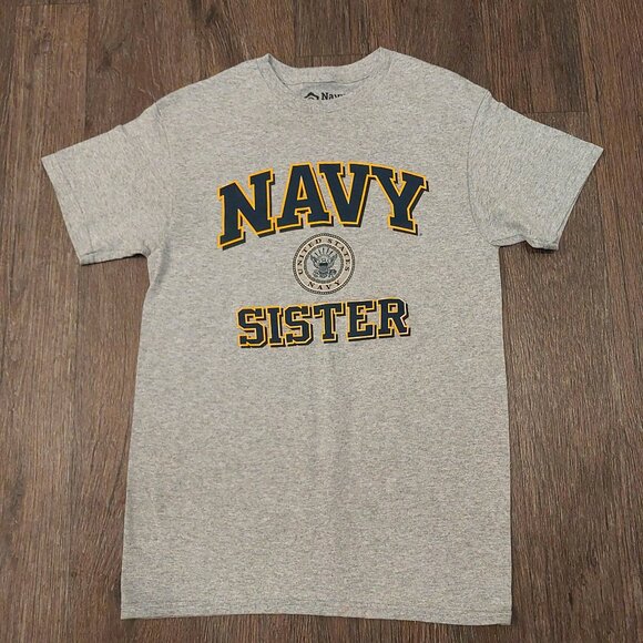United States Navy Sister Women's Grey T-Shirt – Size Small, Navy Pride Apparel - Picture 1 of 3